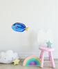 Blue Tang #2 Fish Wall Decal Watercolor Tropical Exotic Marine Fish Wall Sticker | DecalBaby