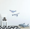 Load image into Gallery viewer, Blue Whale Set of 2 Wall Decal Ocean Sea Life Removable Fabric Wall Sticker | DecalBaby