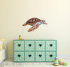 Load image into Gallery viewer, Brown Sea Turtle Wall Decal Removable Fabric Vinyl Watercolor Ocean Sea Animal Wall Sticker | DecalBaby