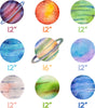Load image into Gallery viewer, Colorful Planets Wall Decal Set of 9 Watercolor Solar System Wall Stickers Space Theme | DecalBaby