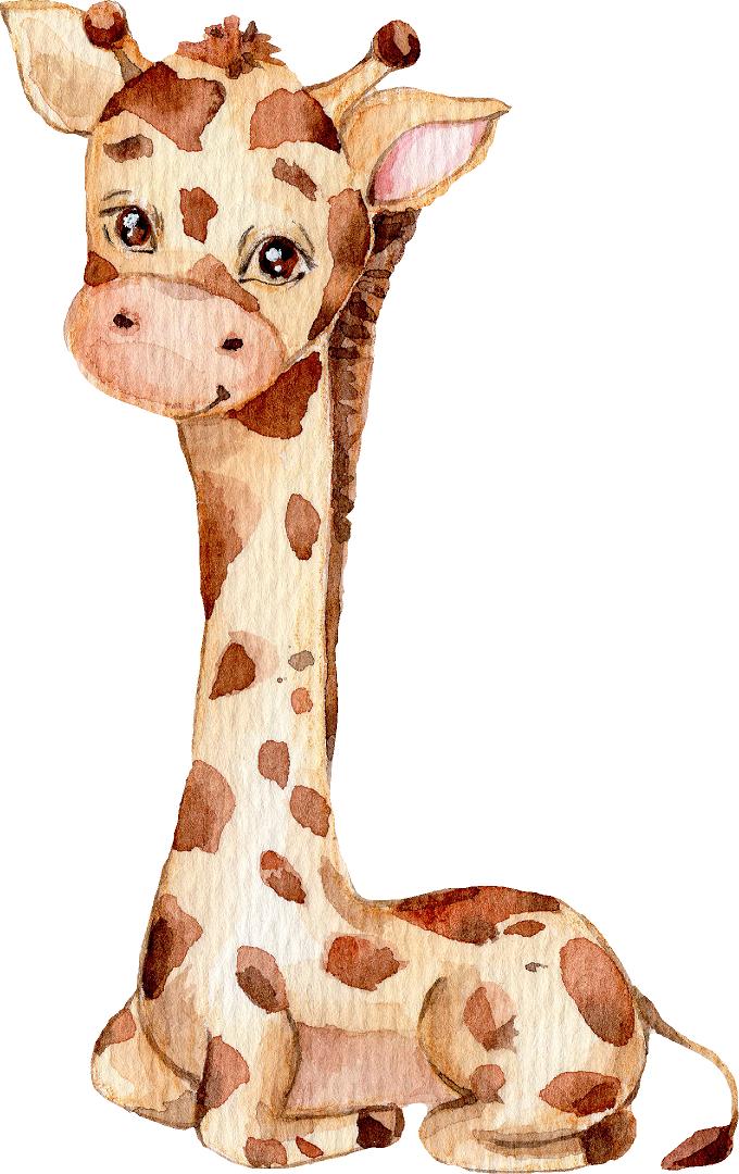 Baby Giraffe #4 Wall Decal Safari Animal Fabric Wall Sticker | DecalBaby