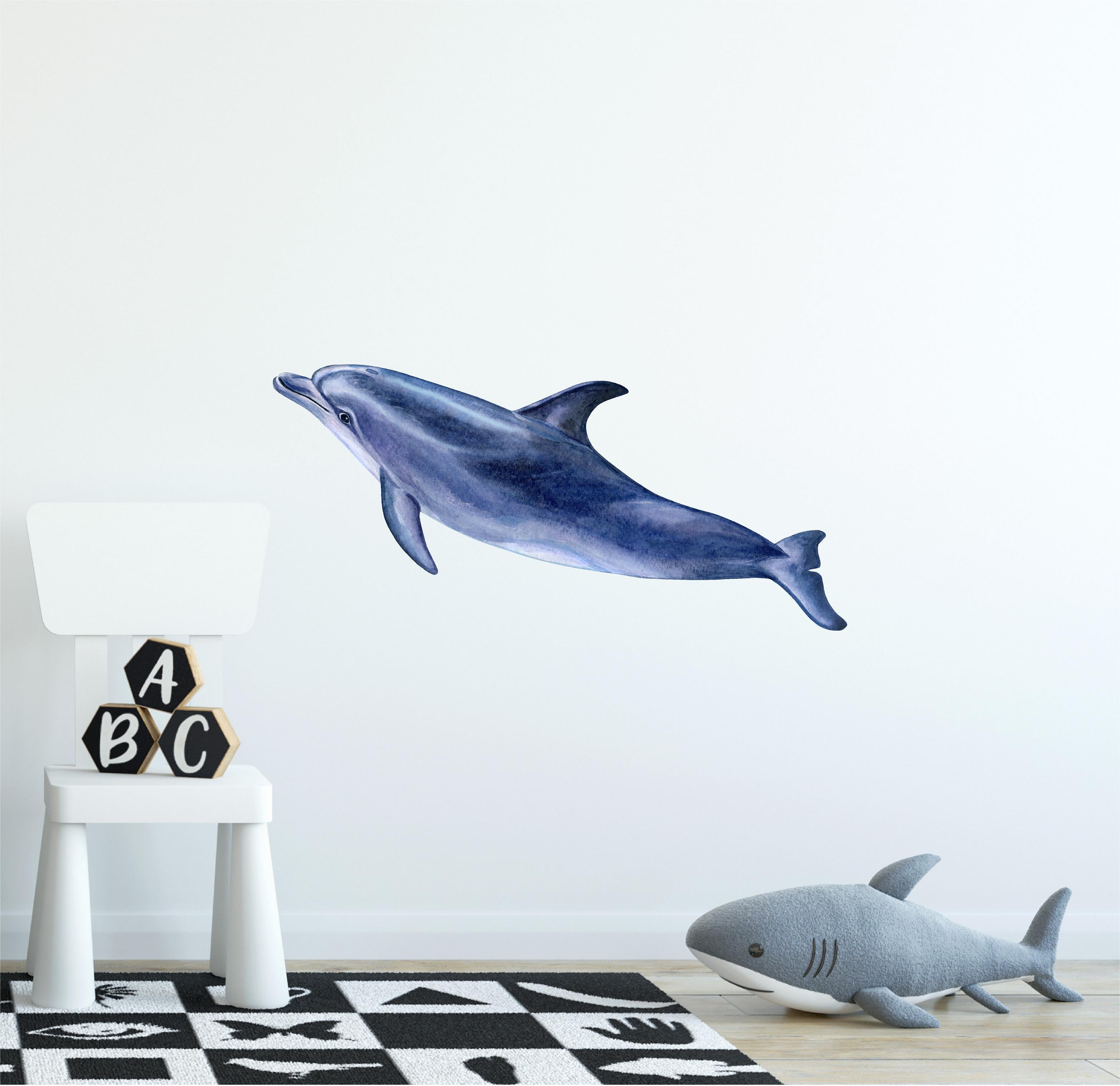 Dolphin #4 Wall Decal Ocean Sea Life Removable Fabric Wall Sticker | DecalBaby