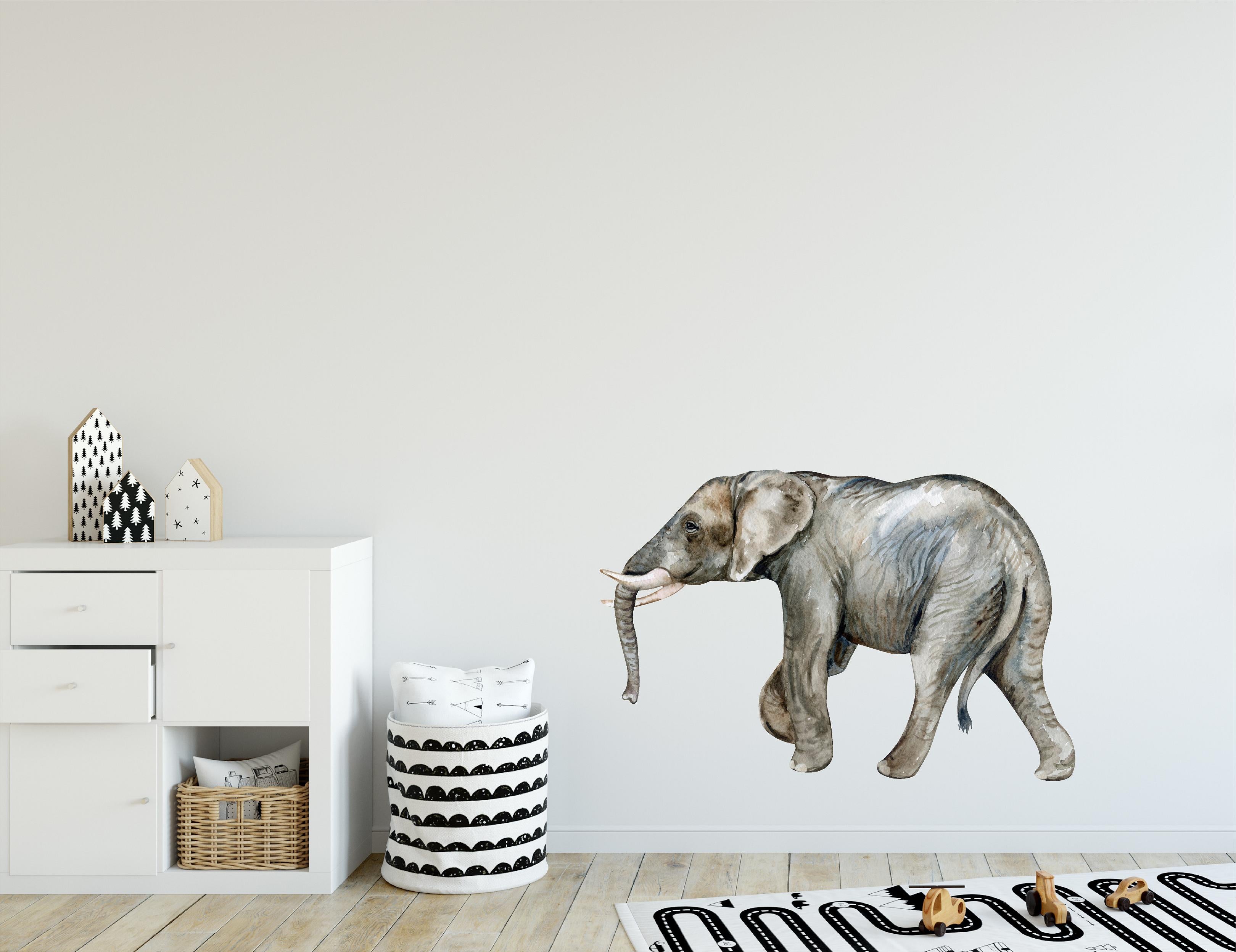 Elephant #2 Wall Decal Safari Animal Wall Sticker Removable Fabric Vinyl | DecalBaby