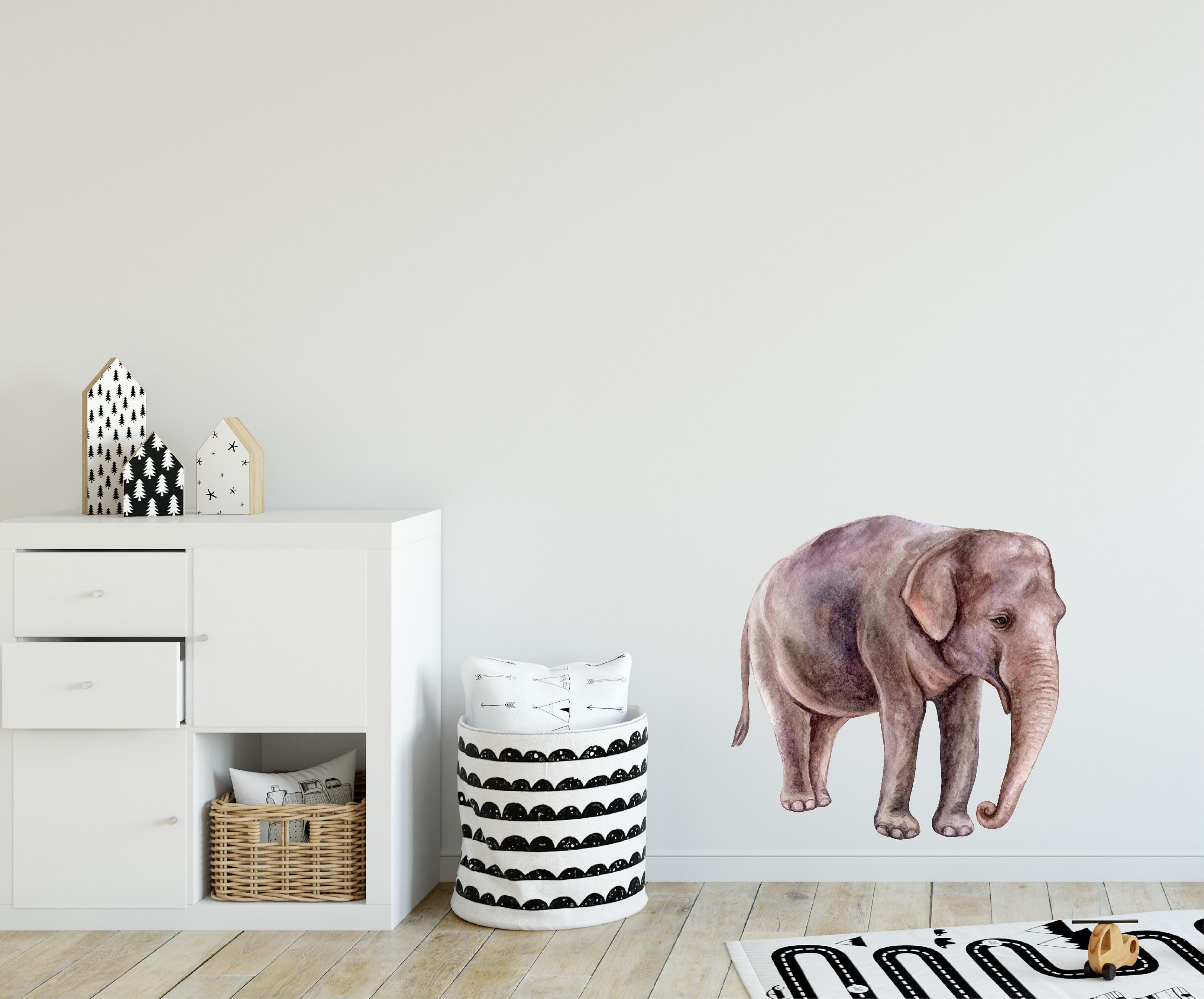 Elephant #3 Wall Decal Safari Animal Wall Sticker Removable Fabric Vinyl | DecalBaby