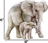 Elephant & Baby Wall Decal Safari Animal Fabric Wall Sticker | DecalBaby