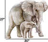 Elephant & Baby Wall Decal Safari Animal Fabric Wall Sticker | DecalBaby