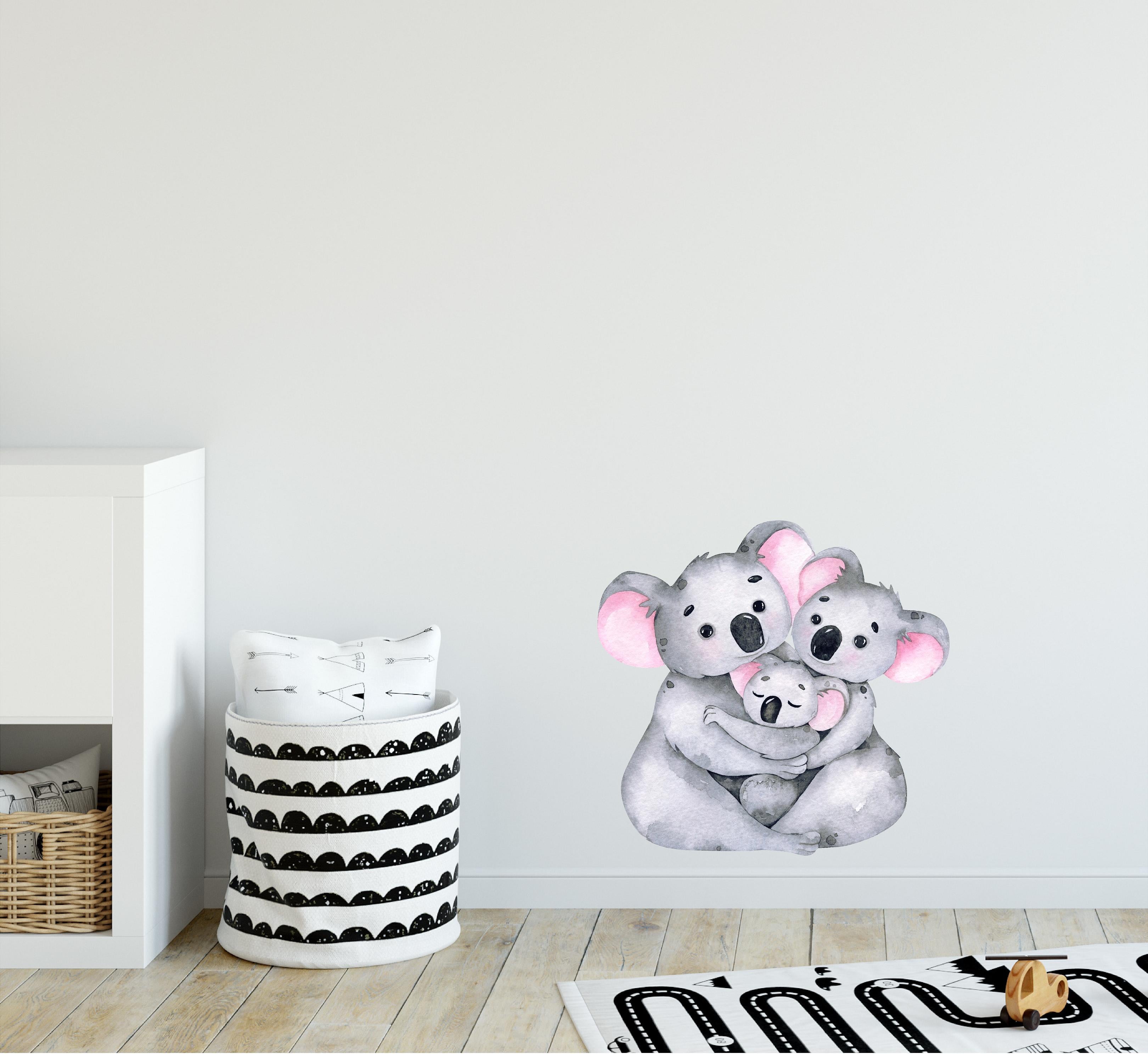 Family of Koala Bears Wall Decal Safari Animal Removable Fabric Wall Sticker | DecalBaby