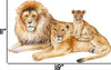 Family of Lions Wall Decal Africa Safari Animal Removable Fabric Wall Sticker | DecalBaby