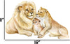 Load image into Gallery viewer, Family of Lions #2 Wall Decal Africa Safari Animal Removable Fabric Wall Sticker | DecalBaby