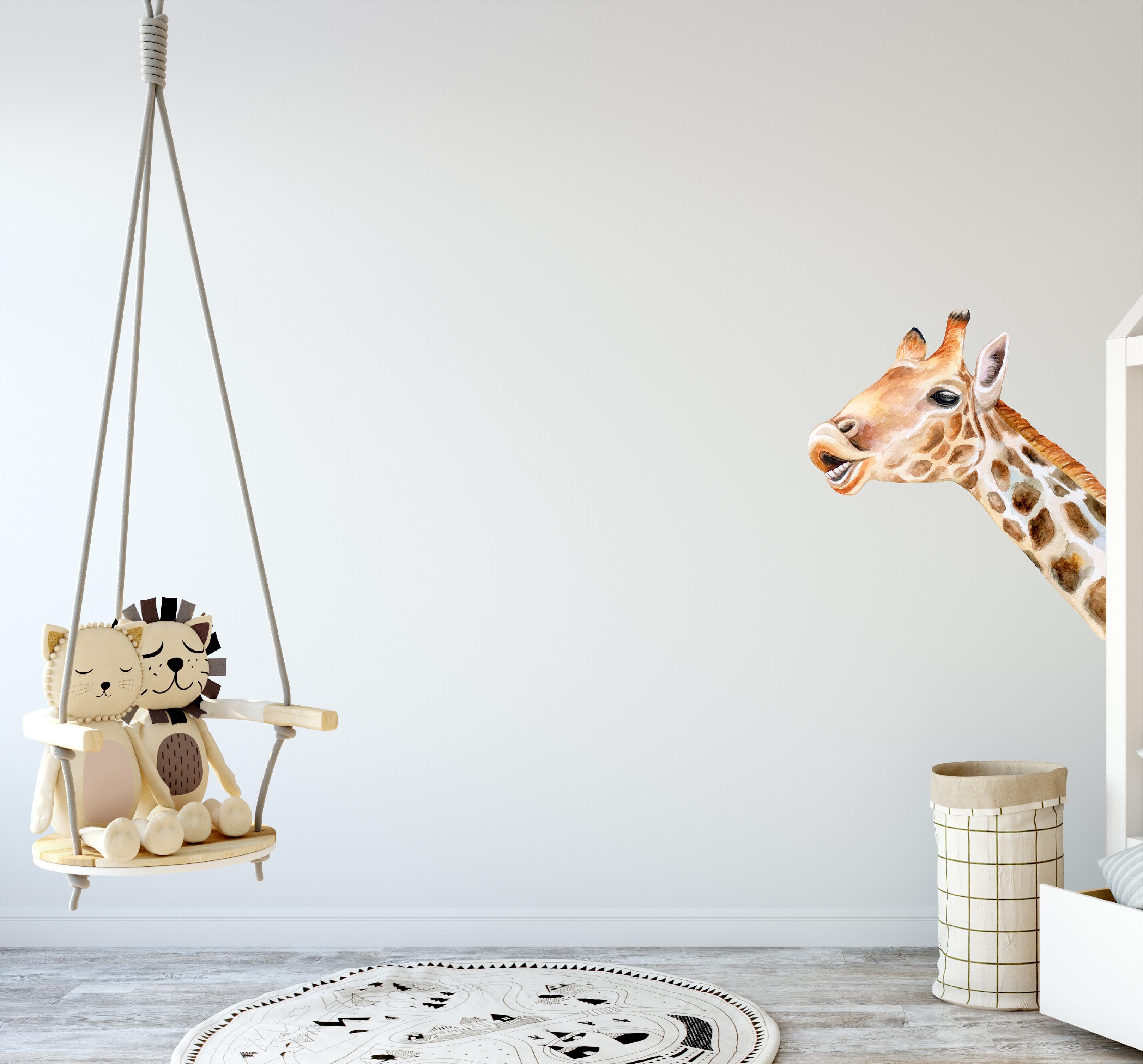 Giraffe Head #2 Wall Decal Safari Animal Removable Fabric Wall Sticker | DecalBaby