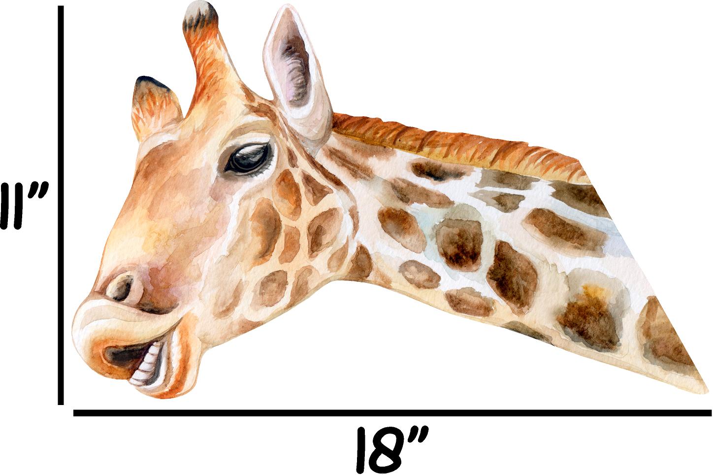 Giraffe Head #2 Wall Decal Safari Animal Removable Fabric Wall Sticker | DecalBaby