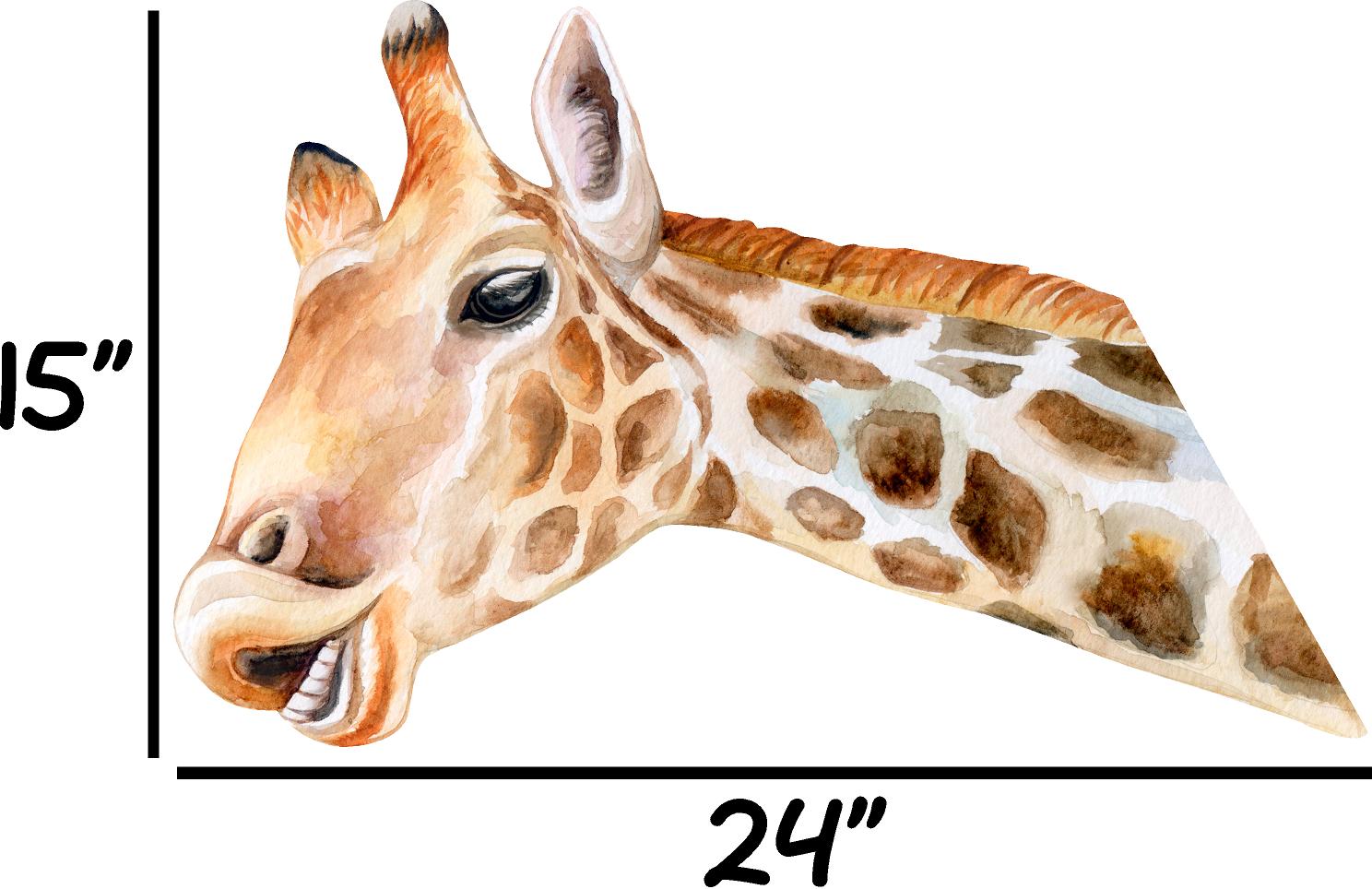 Giraffe Head #2 Wall Decal Safari Animal Removable Fabric Wall Sticker | DecalBaby