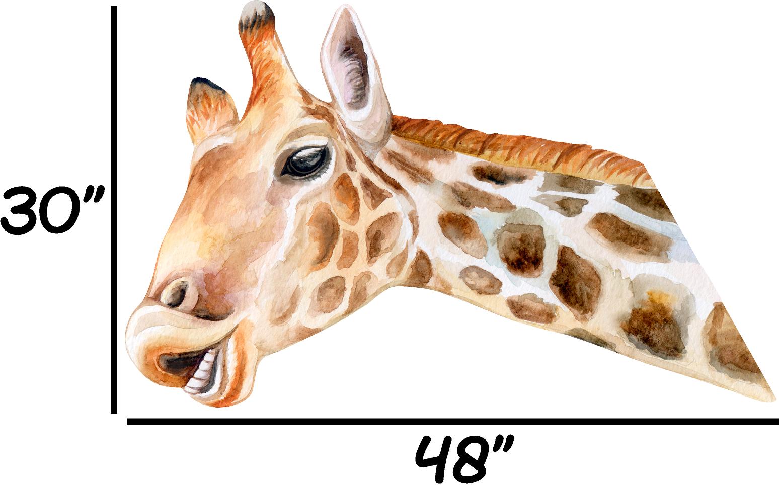 Giraffe Head #2 Wall Decal Safari Animal Removable Fabric Wall Sticker | DecalBaby