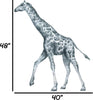 Gray Giraffe Wall Decal African Safari Animal Removable Fabric Wall Sticker | DecalBaby