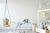 Gray Lion Wall Decal African Safari Animal Removable Fabric Wall Sticker | DecalBaby
