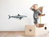 Load image into Gallery viewer, Watercolor Great White Shark Wall Decal Removable Under the Sea Animal Fabric Vinyl Wall Sticker | DecalBaby