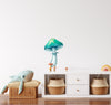 Whimsical Green Mushroom Wall Decal | Woodland Forest Life Fabric Wall Stickers | DecalBaby