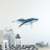Load image into Gallery viewer, Humpback Whale #7 Wall Decal Ocean Sea Life Removable Fabric Wall Sticker | DecalBaby
