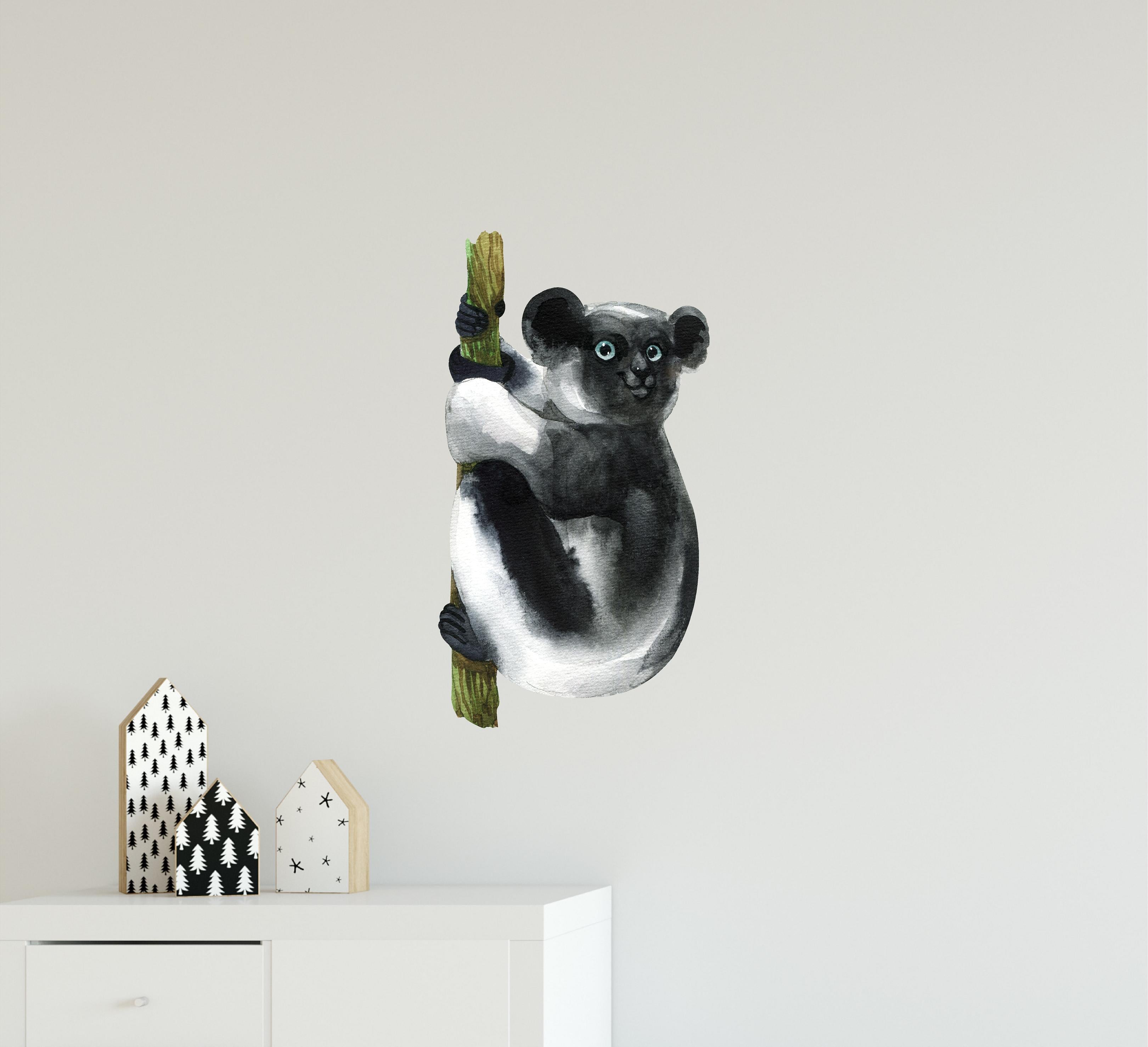 Indri Lemur Wall Decal Safari Animal Wall Sticker Removable Fabric Vinyl | DecalBaby