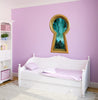 Load image into Gallery viewer, 3D Keyhole Wall Decal Enchanted Crystal Forest Fantasy Wall Art Removable Wall Sticker