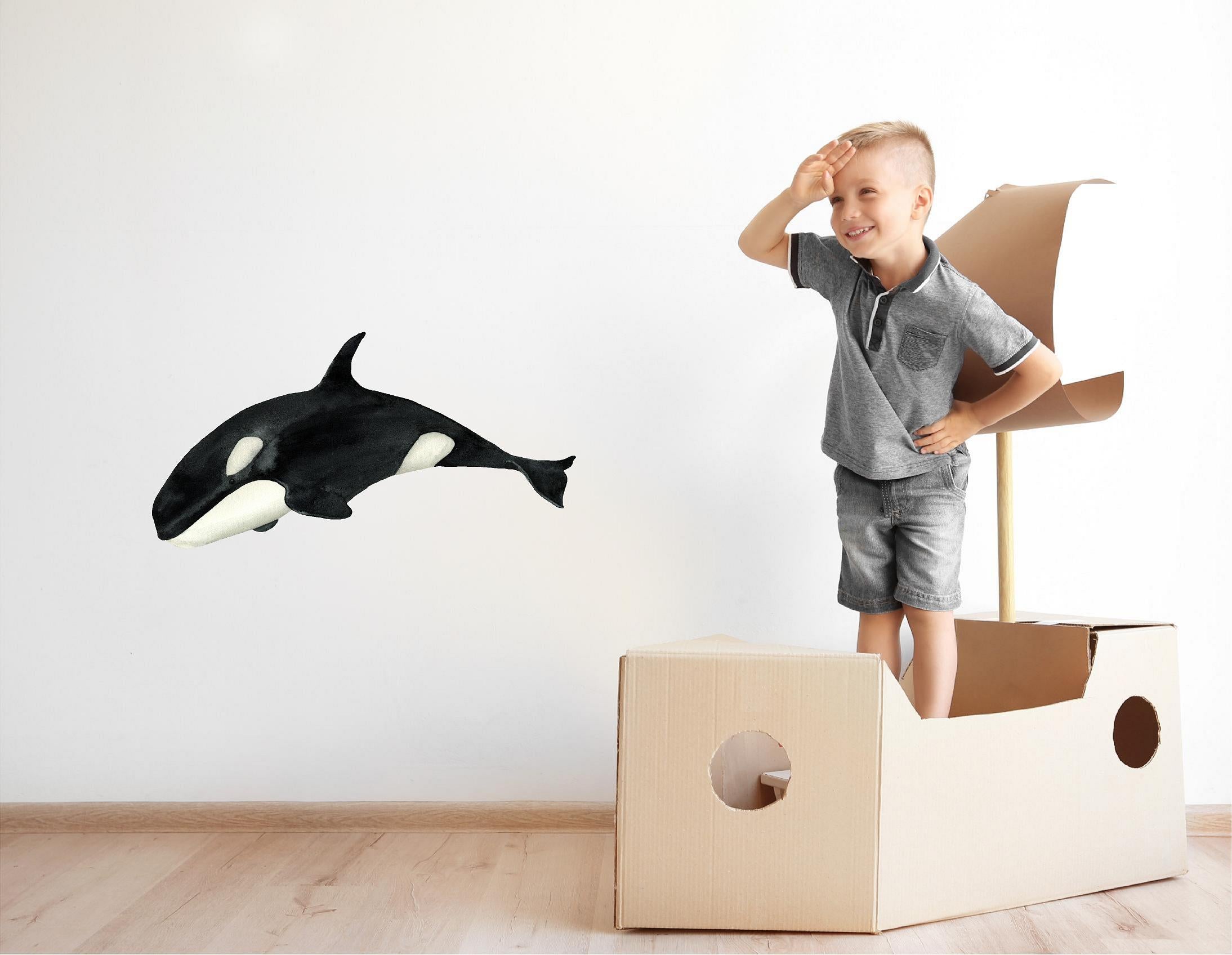 Killer Whale Wall Decal Orca Whale Removable Fabric Wall Sticker | DecalBaby