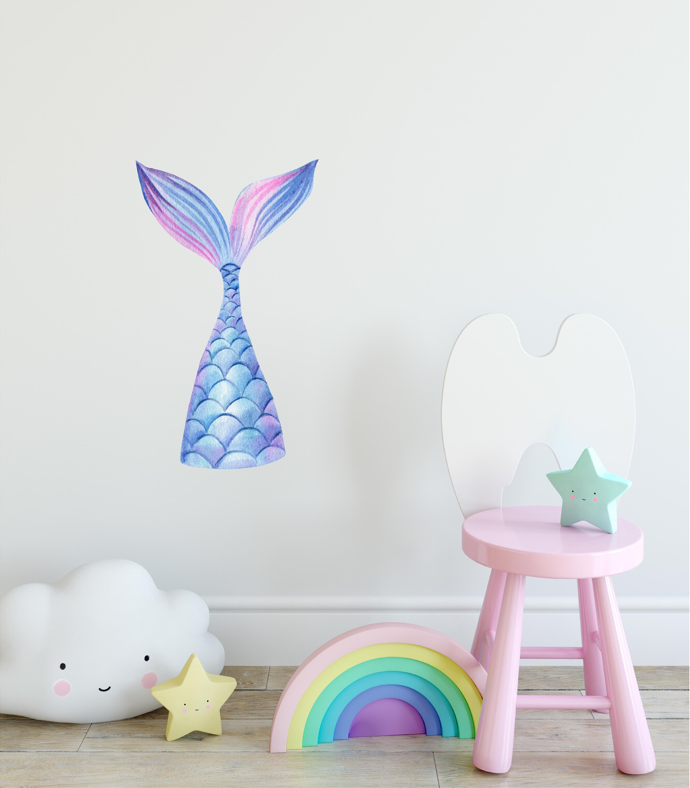 Mermaid Tail #1 Wall Decal Removable Fabric Wall Sticker | DecalBaby