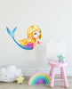 Watercolor Mermaid #3 Wall Decal Fabric Wall Sticker | DecalBaby