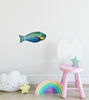 Parrot Fish Wall Decal Watercolor Tropical Exotic Marine Fish Wall Sticker | DecalBaby
