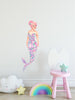 Load image into Gallery viewer, Watercolor Pastel Mermaid Wall Decal Cute Mermaid Pink &amp; Purple Deep Sea Wall Sticker | DecalBaby