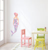 Load image into Gallery viewer, Watercolor Pastel Mermaid Wall Decal Cute Mermaid Pink &amp; Purple Deep Sea Wall Sticker | DecalBaby