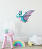 Load image into Gallery viewer, Pastel Pterodactyl Dinosaur Wall Decal Watercolor Flying Dino Wall Sticker Jurassic Carnivore Childrens Nursery Decor | DecalBaby