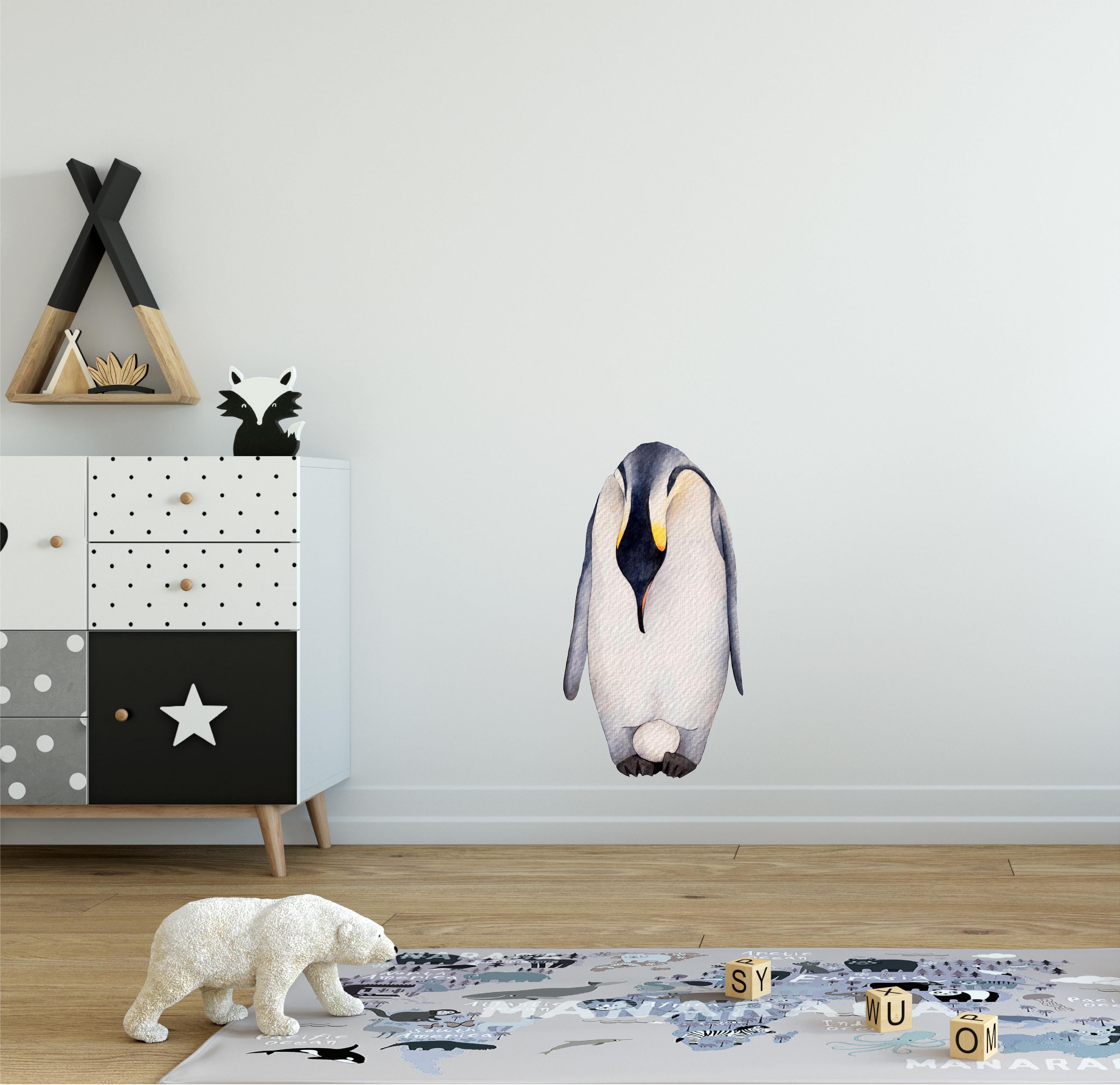 Penguin & Egg Wall Decal Removable Fabric Wall Sticker | DecalBaby