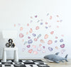 Load image into Gallery viewer, Pink &amp; Purple Sea Pebbles Wall Decal Set of 50 Rocks Ocean Sea Life Removable Fabric Wall Sticker | DecalBaby