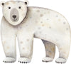 Cartoon Polar Bear Wall Decal Removable Fabric Wall Sticker | DecalBaby
