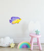 Load image into Gallery viewer, Purplemask Angelfish Wall Decal Watercolor Tropical Exotic Fish Fabric Wall Sticker | DecalBaby