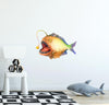 Load image into Gallery viewer, Rainbow Anglerfish Wall Decal Ocean Removable Fabric Wall Sticker | DecalBaby