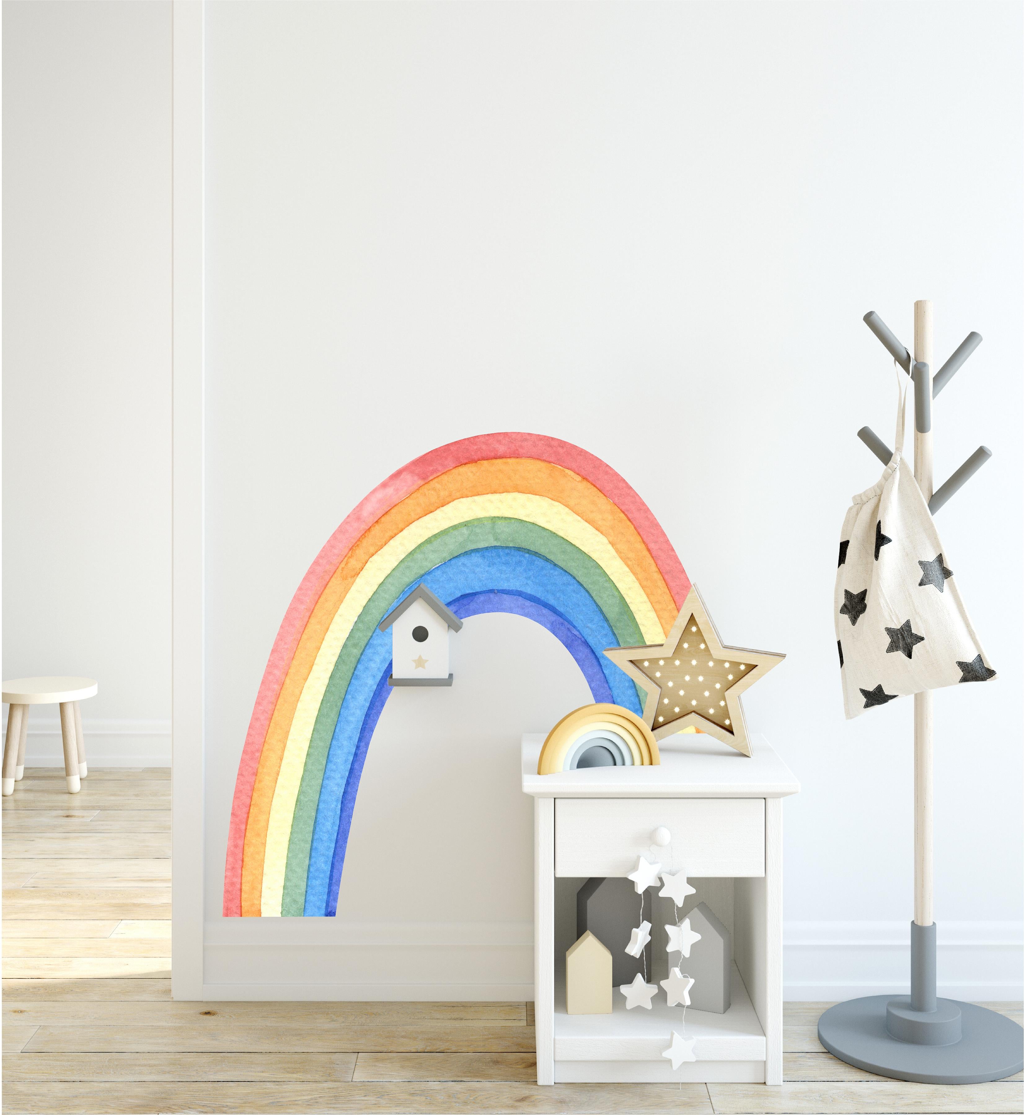 Rainbow #2 Wall Decal Watercolor Removable Fabric Wall Sticker | DecalBaby