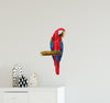 Load image into Gallery viewer, Red Macaw Parrot on Branch Wall Decal Safari Removable Fabric Wall Sticker | DecalBaby