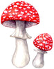Whimsical Red Mushrooms Wall Decal | Woodland Forest Life Fabric Wall Stickers | DecalBaby