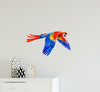 Load image into Gallery viewer, Scarlet Macaw Parrot Flying Wall Decal Safari Removable Fabric Wall Sticker | DecalBaby