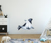 Watercolor Sea Lions In Love Wall Decal Removable Fabric Vinyl Wall Sticker