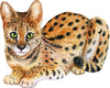 Load image into Gallery viewer, Serval Wild Cat Wall Decal Safari Animal Removable Fabric Wall Sticker | DecalBaby