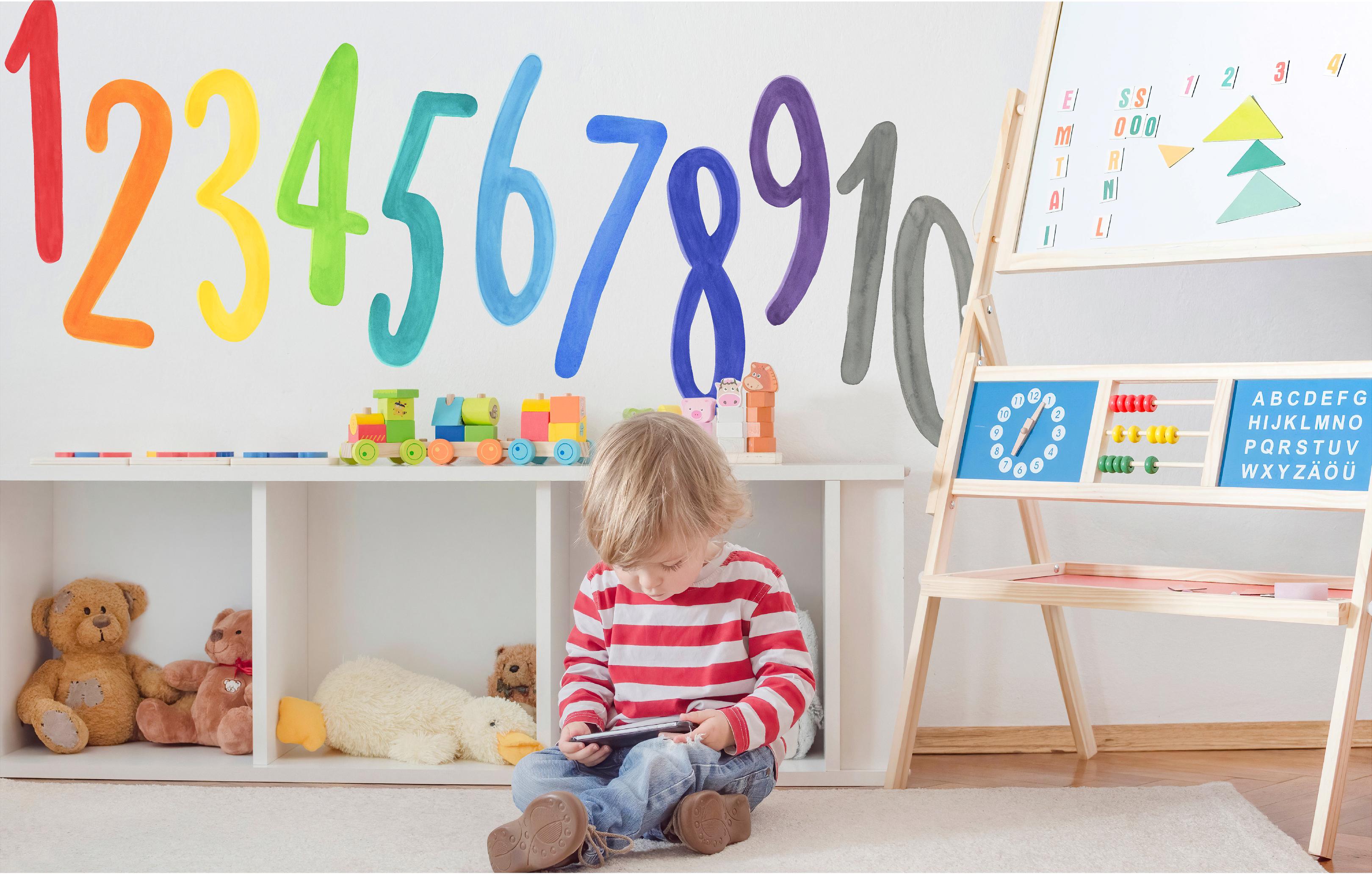 Alphabet and Numbers Fabric Wall Decals