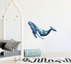 Sleepy Indigo Humpback Whale #3 Wall Decal Fabric Wall Sticker | DecalBaby