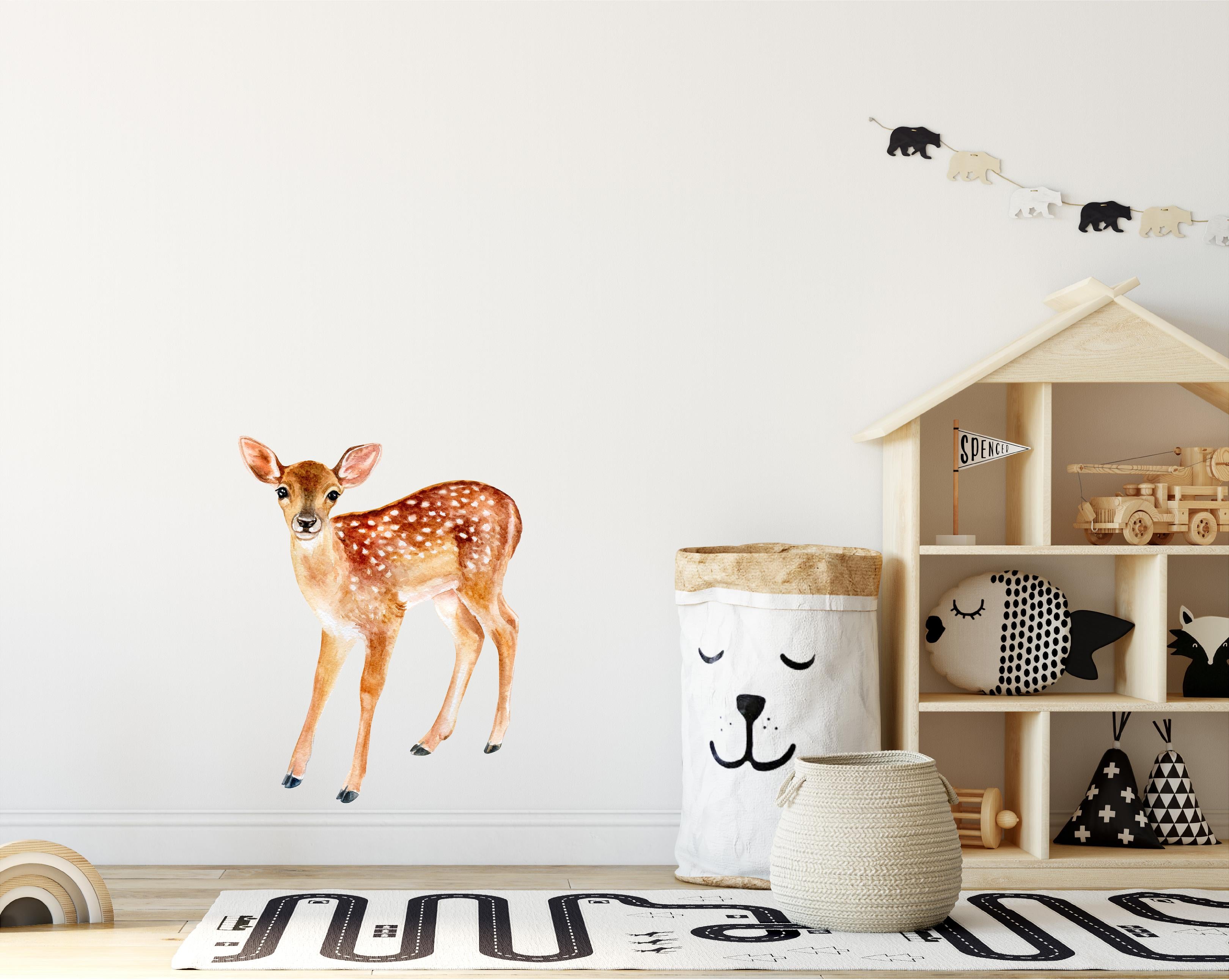 Spotted Fawn #4 Wall Decal Woodland Forest Animal Fabric Wall Sticker | DecalBaby