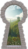 Load image into Gallery viewer, 3D Stone Keyhole Wall Decal Castle By the Sea Fairy Tale Princess Brick Window Removable Fabric Vinyl Wall Sticker | DecalBaby