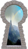 Load image into Gallery viewer, 3D Stone Keyhole Wall Decal Rainbow Over Castle Wall Sticker | DecalBaby