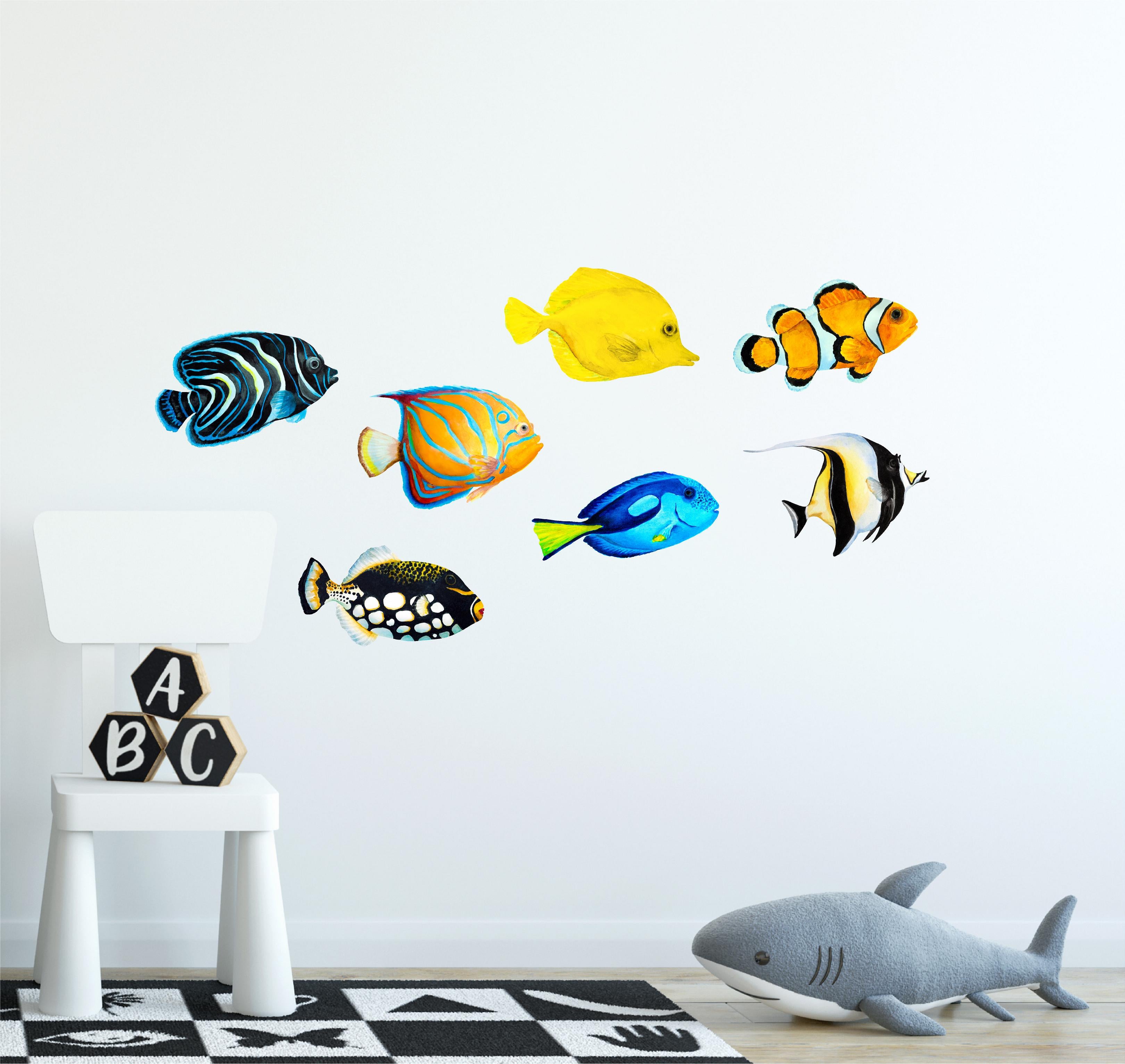 Tropical Fish Wall Decal Set #2 Ocean Sea Life Removable Fabric Wall Stickers | DecalBaby