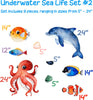 Underwater Sea Life Set #2 Wall Decal Sea Creatures Sea Animals Vinyl Wall Stickers | DecalBaby