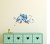 Load image into Gallery viewer, Watercolor Octopus #6 Wall Decal Navy Blue Orange Octopus Wall Sticker Removable Fabric Vinyl | DecalBaby